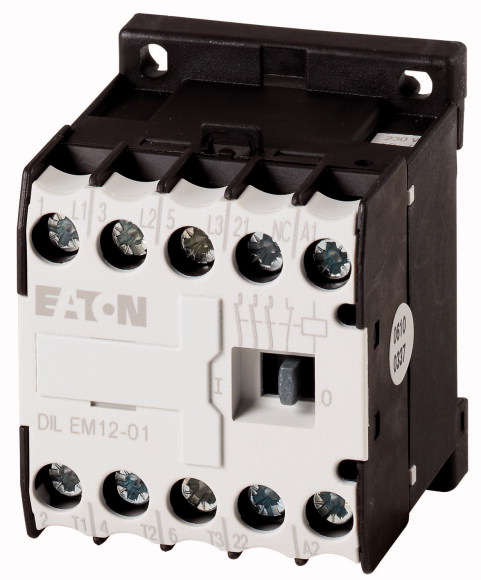 STYCZNIK MOCY MINIATUROWY 12 A/5,5 KW A DILEM12-01(24V50/60HZ) - 127095 - EATON