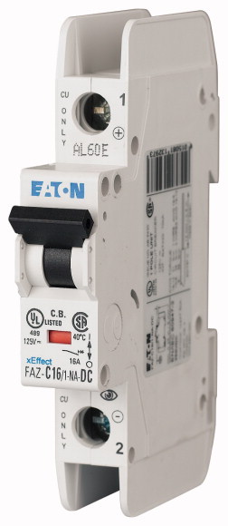 WYŁĄCZNIK NADPRĄDOWY 10KA, IN=40A, CHAR. C, 1-BIEG. SERIA FAZ NA DC FAZ-C40/1-NA-DC - 113768 - EATON