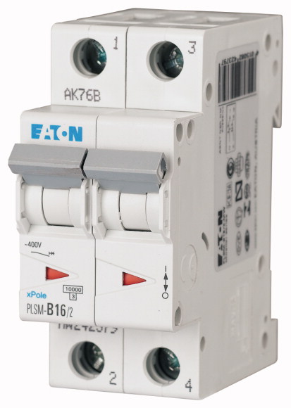 WYŁĄCZNIK NADPRĄDOWY 10KA, IN=16A, CHAR. C, 2-BIEG. SERIA PLSM PLSM-C16/2-MW - 242405 - EATON