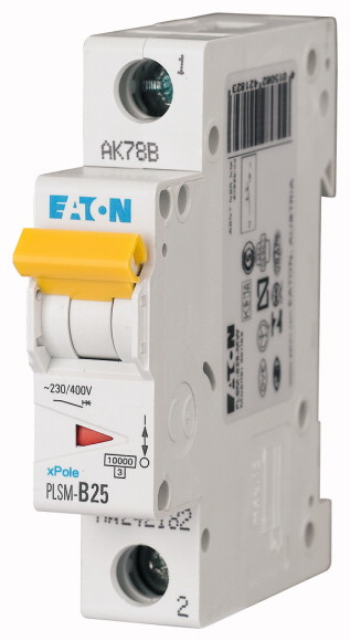 WYŁĄCZNIK NADPRĄDOWY 10KA, IN=25A, CHAR. D, 1-BIEG. SERIA PLSM PLSM-D25-MW - 242231 - EATON