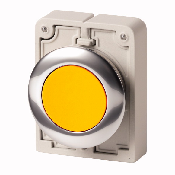 PRZYCISK 30MM PŁASKI, ŻÓŁTY, BEZ SAM. M30C-FDR-Y - 182946 - EATON