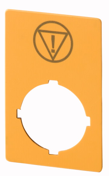 ŻÓŁTA TABLICZKA 50 X 33 MM Z SYMB. KONTROLOWANEGO STOPU M22-XZK-ESS - 180470 - EATON