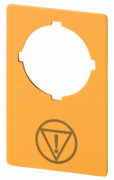 ŻÓŁTA TABLICZKA 50 X 33 MM Z SYMB. KONTROLOWANEGO STOPU M22-XZK-ESS2 - 180474 - EATON