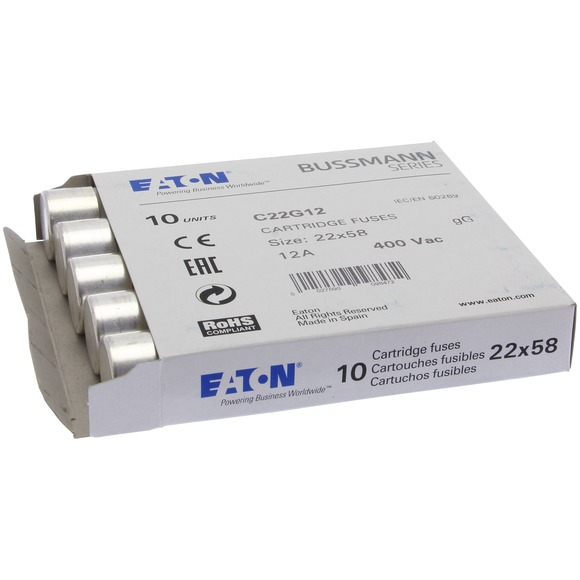 WKŁADKA CYLINDRYCZNA 22 X 58 MM 12A GG 690V AC C22G12 - C22G12 - EATON