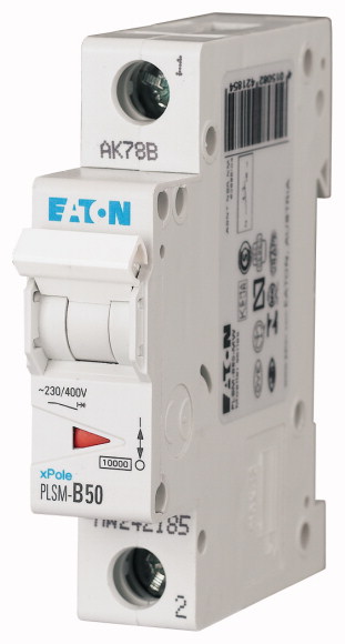 WYŁĄCZNIK NADPRĄDOWY 10KA, IN=50A, CHAR. C, 1-BIEG. SERIA PLSM PLSM-C50-MW - 242211 - EATON