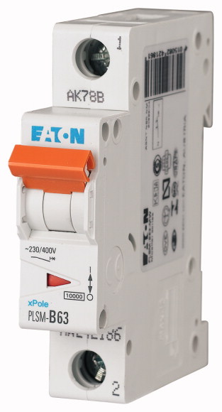 WYŁĄCZNIK NADPRĄDOWY 10KA, IN=63A, CHAR. B, 1-BIEG. SERIA PLSM PLSM-B63-MW - 242186 - EATON