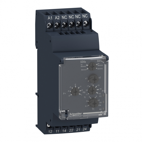 Zelio Control Przekaźnik kontroli częstotliwości, zakres 40/70Hz, 120/277V AC - RM35HZ21FM - SCHNEIDER ELECTRIC