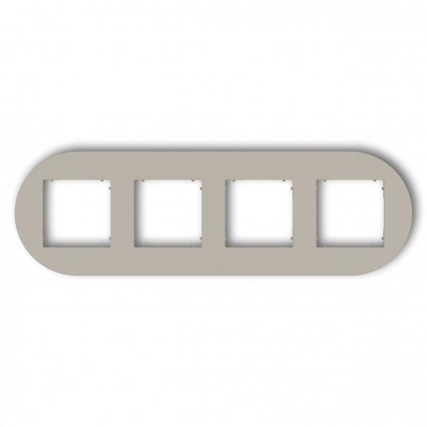 Ramka uniwersalna poczwórna okrągła z tworzywa podtynkowy IP 20 MINI taupe - 60MRTO-4 - KARLIK
