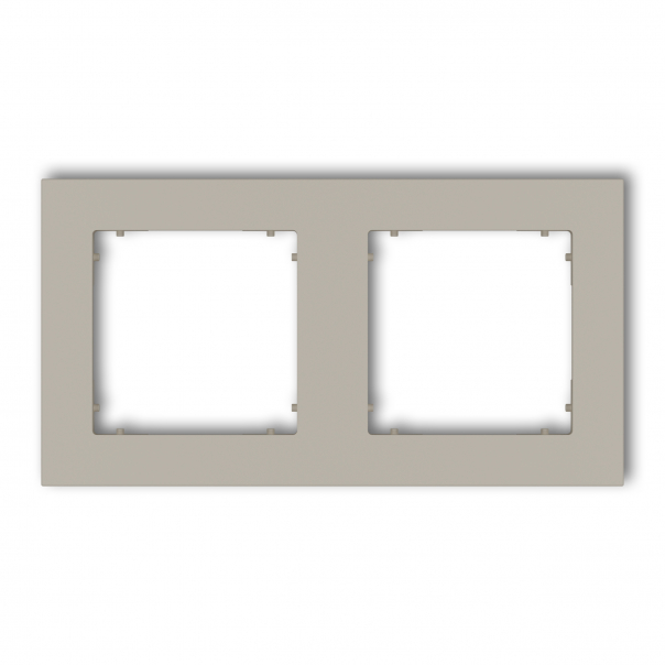 Ramka uniwersalna podwójna kwadratowa z tworzywa podtynkowy IP 20 MINI taupe - 60MR-2 - KARLIK