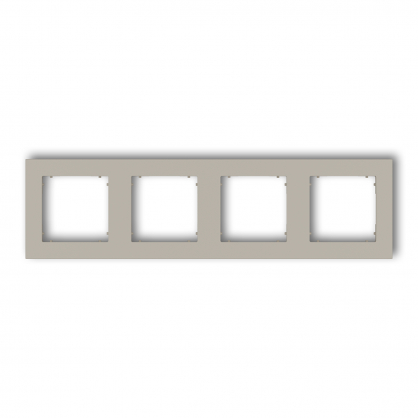 Ramka uniwersalna poczwórna kwadratowa z tworzywa podtynkowy IP 20 MINI taupe - 60MR-4 - KARLIK