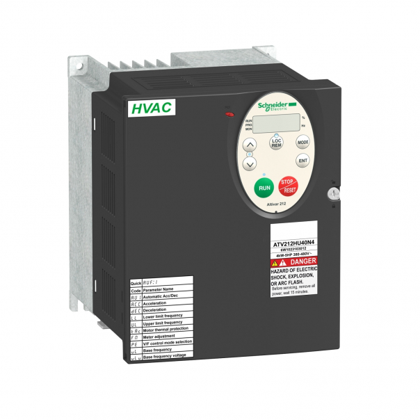 Altivar 212 HVAC 3~400VAC 4.0kW IP21 - ATV212HU40N4 - SCHNEIDER ELECTRIC