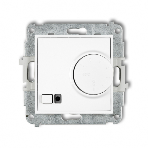 Mechanizm elektronicznego regulatora temperatury z czujnikiem podpodłogowym podtynkowy IP 20, 230V~ 50Hz; 3200W MINI biały - MRT-1 - KARLIK