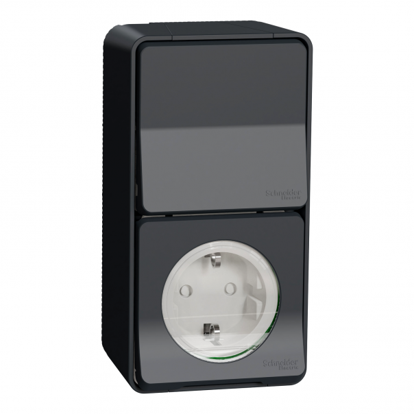Mureva łącz.schod+gniazdo schuko antr. - MUR36024 - SCHNEIDER ELECTRIC