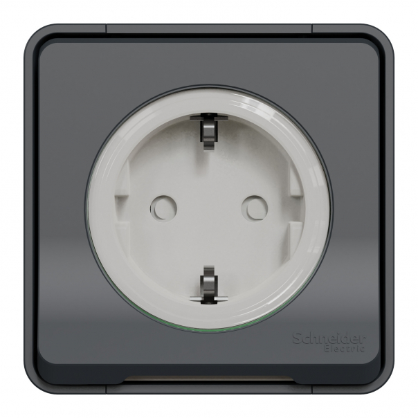 Mureva gniazdo 2P+PE schuko antracytowe - MUR36034 - SCHNEIDER ELECTRIC