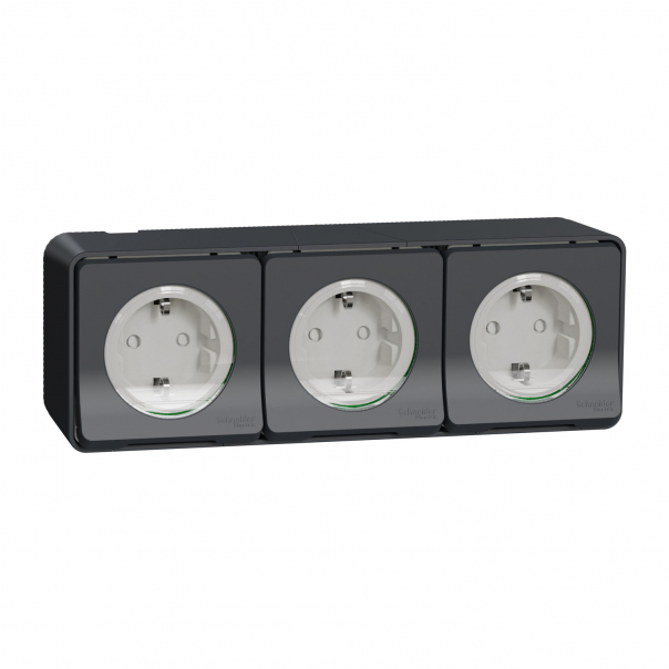 Mureva gn.2P+PE schuko potrójne antr. - MUR36038 - SCHNEIDER ELECTRIC