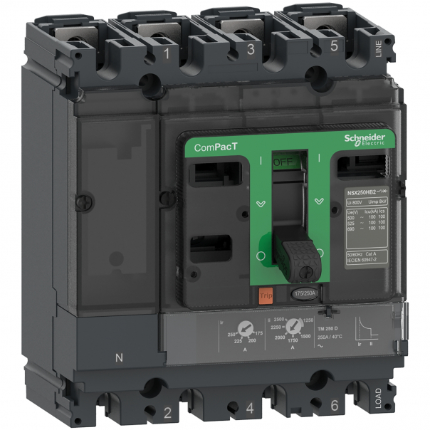 NSX100N 50kA AC 4P4D 16A TMD - C10N4TM016 - SCHNEIDER ELECTRIC