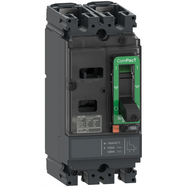 NSX100S 70kA AC-DC 2P 20A TMD - C10S2TM020 - SCHNEIDER ELECTRIC