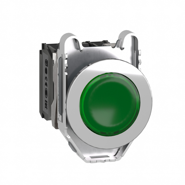 PŁASKI ZIELONY CAP PODŚ PRZYCISK LED 120 - XB4FW33G5 - SCHNEIDER ELECTRIC