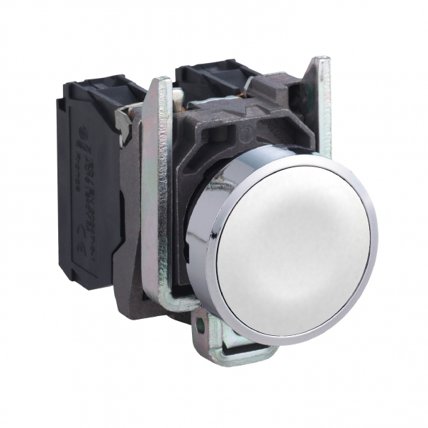 P/B,WHITE,1N/O,SPRING RETURN - XB4BACUST01 - SCHNEIDER ELECTRIC