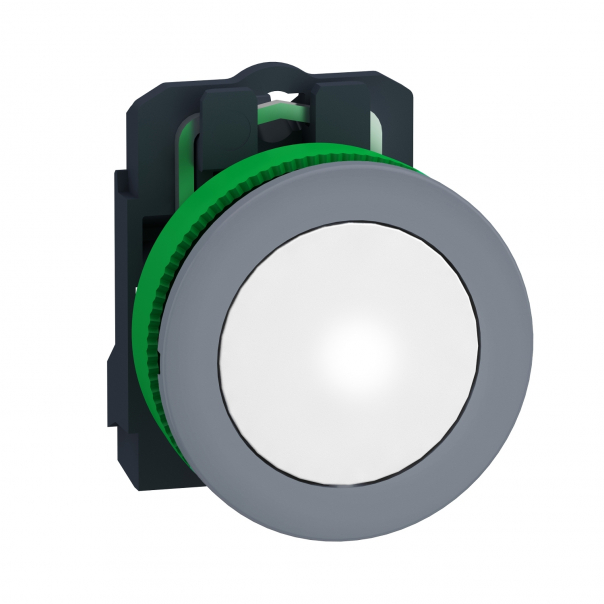 PŁASKI WSKAŹ.ŚWIETLNY, , 110 120V, BIAŁY - XB5FVCUST03 - SCHNEIDER ELECTRIC