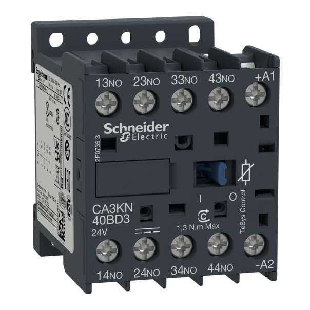 STYCZNIK OBW.POMOC.4NO ZAC.ŚR.24VDC - CA3KN40BD3 - SCHNEIDER ELECTRIC
