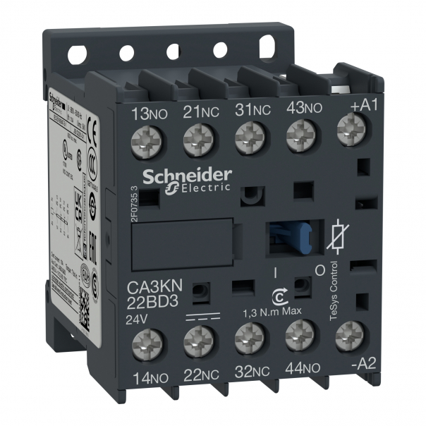 STYCZNIK OBW.POMOC.2NO2NZ ZAC.ŚR.24VDC - CA3KN22BD3 - SCHNEIDER ELECTRIC