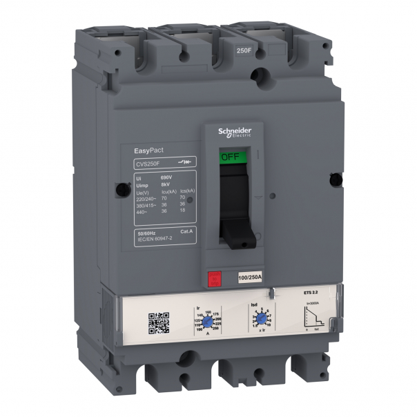 EasyPact CVS100F  100A ETS 2.2 36kA 3P - LV510553 - SCHNEIDER ELECTRIC