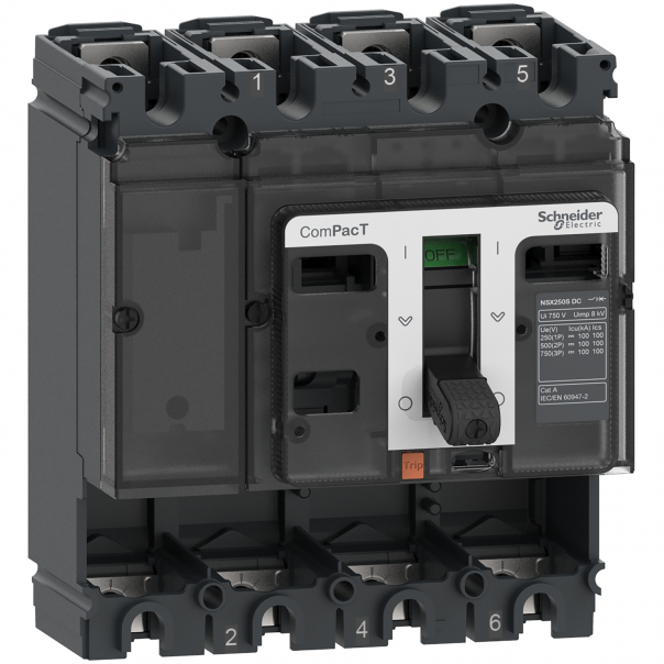 NSX250F 36kA DC 4P 250A - C25F4D - SCHNEIDER ELECTRIC