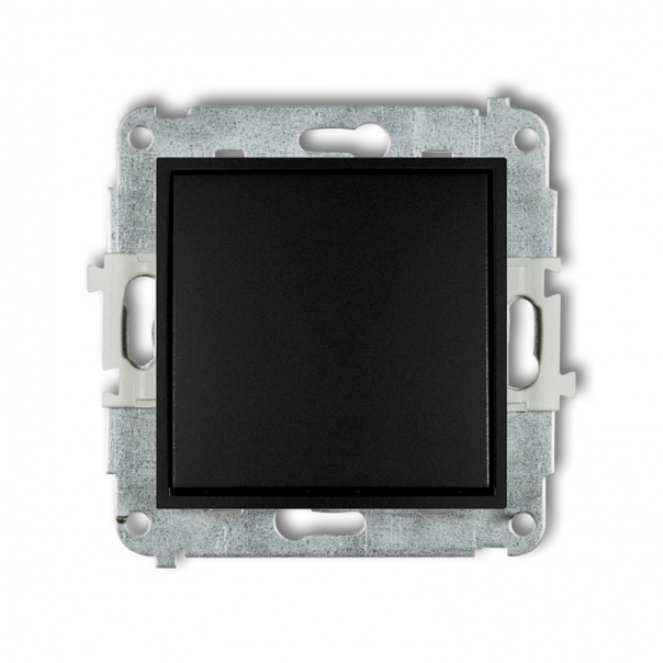Mechanizm łącznika jednobiegunowego podtynkowy IP 20 / IP 44, 10AX 250V~ ICON czarny mat - 12IWP-1 - KARLIK