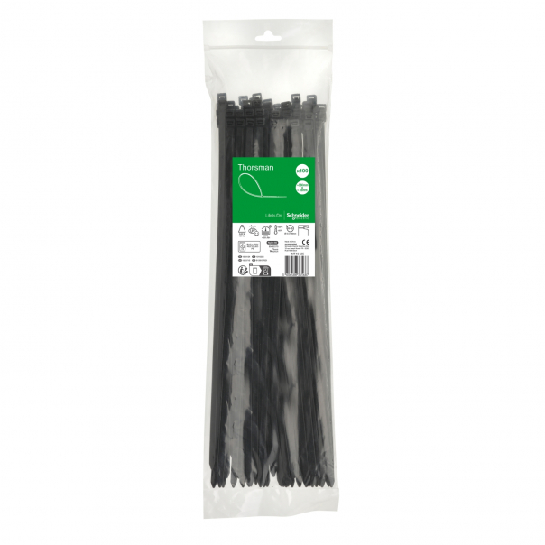 Opaska kabl. 380x7.6mm (100szt.) czarna - IMT46425 - SCHNEIDER ELECTRIC