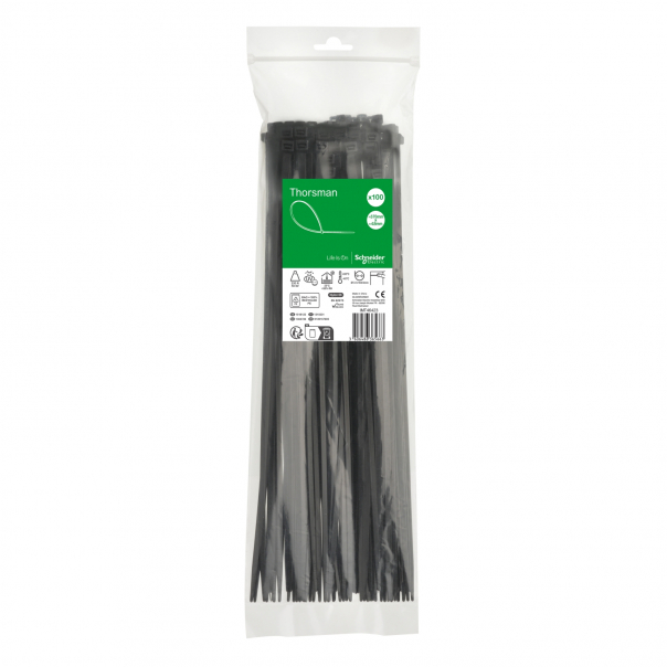 Opaska kabl. 370x4.8mm (100szt.) czarna - IMT46423 - SCHNEIDER ELECTRIC