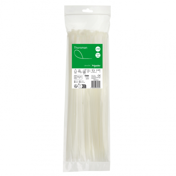 Opaska kabl. 370x4.8mm (100szt.) biała - IMT46422 - SCHNEIDER ELECTRIC