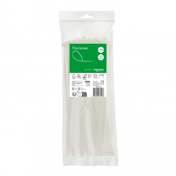 Opaska kabl. 250x4.8mm (100szt.) biała - IMT46415 - SCHNEIDER ELECTRIC