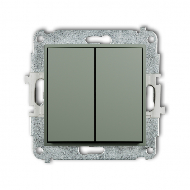 Mechanizm łącznika świecznikowego  podtynkowy IP 20 / IP 44, 10AX 250V~ MINI szałwiowy - 61MWP-2 - KARLIK