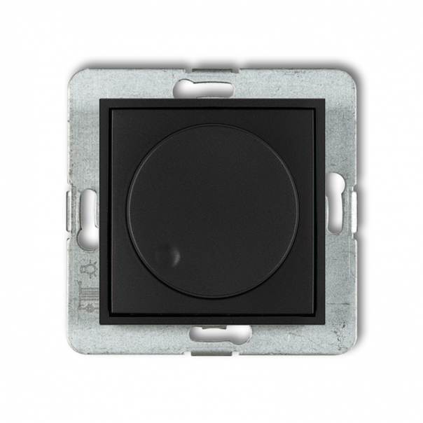 REGULATOR ELEKTRONICZNY  OŚWIETLENIA PRZYCISKOWO OBROTOWY CZARNY MAT MINI - 12MRO-1 - KARLIK