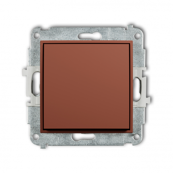 Mechanizm łącznika jednobiegunowego podtynkowy IP 20 / IP 44, 10AX 250V~ ICON terakota - 63IWP-1 - KARLIK
