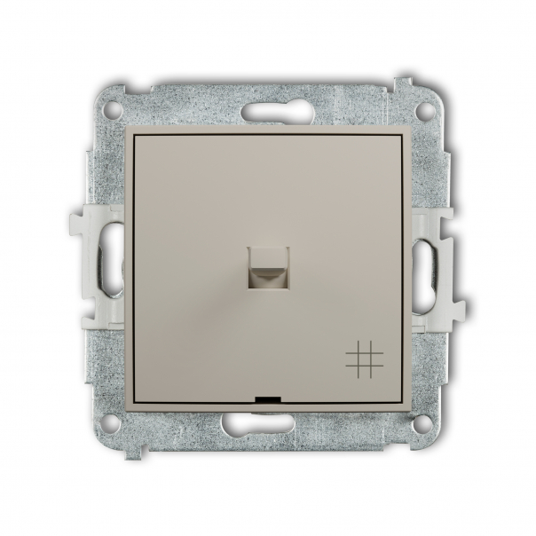 Mechanizm łącznika krzyżowego w stylu amerykańskim podtynkowy IP 20, 10AX 250V~ ICON taupe - 60IWPUS-6 - KARLIK