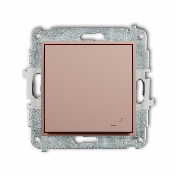 Mechanizm łącznika schodowego podtynkowy IP 20 / IP 44, 10AX 250V~ ICON łososiowy - 62IWP-3 - KARLIK