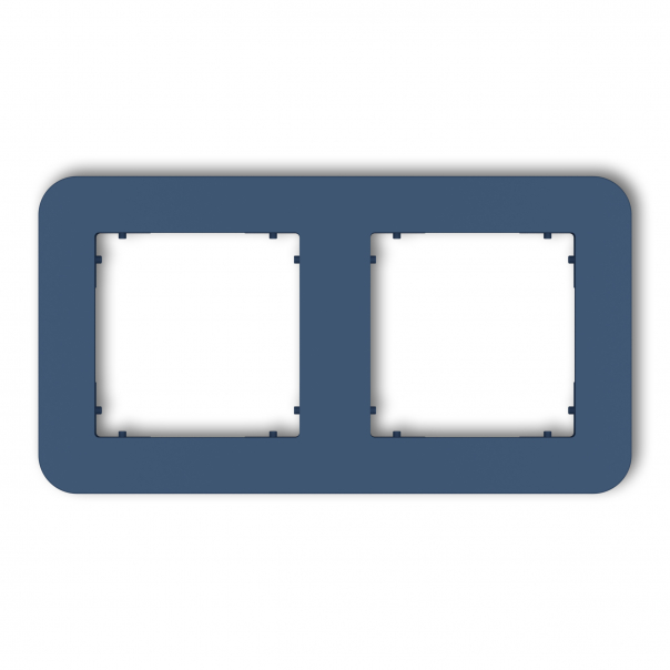 Ramka uniwersalna podwójna zaokrąglona z tworzywa podtynkowy IP 20 MINI navy blue - 64MRTZ-2 - KARLIK