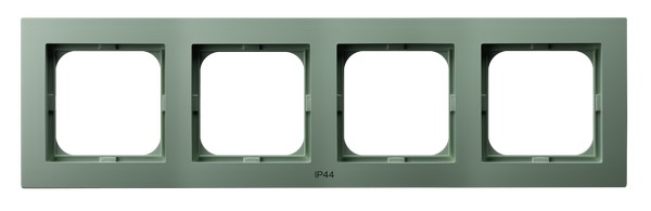 Ramka poczwórna do łączników IP-44  ZIELONY MAT - RH-4G/84 - OSPEL