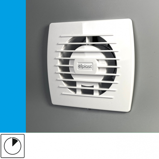 WENTYLATOR DOMOWY EOL 100T WYŁĄCZNIK CZASOWY, FI 100 MM, KOLOR BIAŁY - 81805977 - ELPLAST.COM