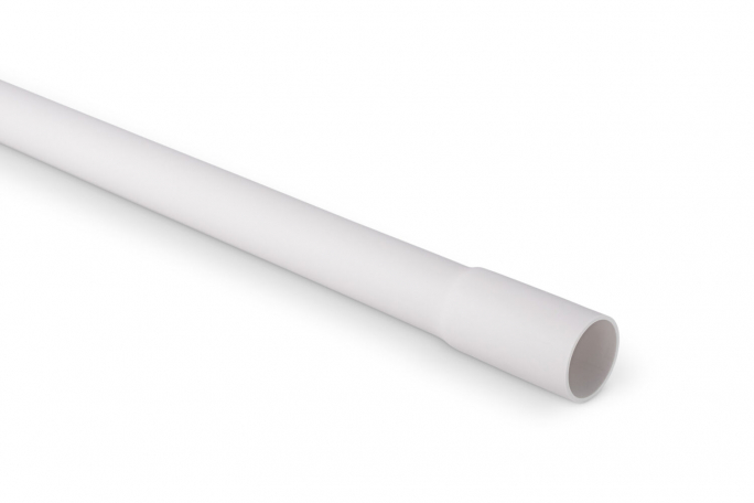 Rura elektroinstalacyjna sztywna z kielichem PVC 320N RL-M 28-2m biała (20szt/opak) - 12746 - TTPLAST