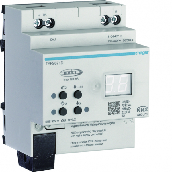 KNX Bramka KNX - DALI 2, KNX secure 1-krotna  - TYFS671D - HAGER