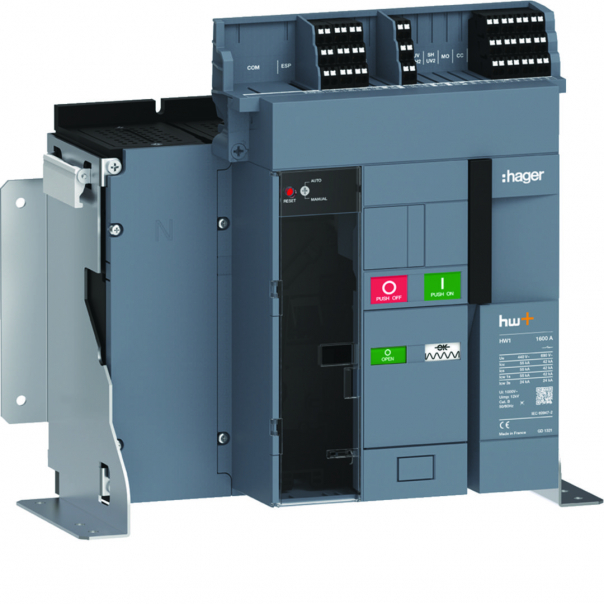 ACB HW1 55kA 1600A 4P Wyłącznik stacjonarny do wyzwalacza sentinel Energy - HW1M416FE - HAGER