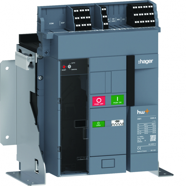 ACB HW1 55kA 1000A 3P Wyłącznik stacjonarny do wyzwalacza sentinel Energy - HW1M310FE - HAGER