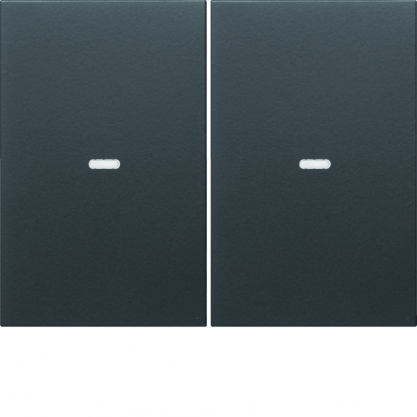 KNX e/s K.x Klawisze z soczewką do modułu przycisku 2-kr, antracyt, mat - 80960375 - HAGER