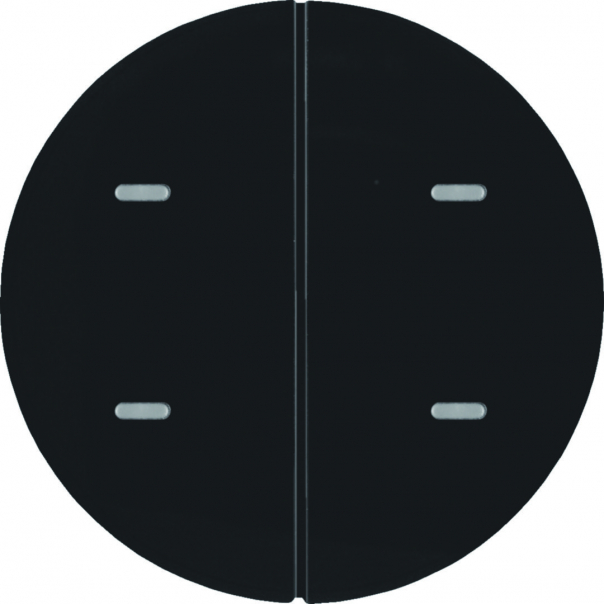 KNX e/s R.x/Serie 1930 Przycisk 2-kr z diod. LED RGB i czuj. temp., czarny, poł. - 80162865 - HAGER