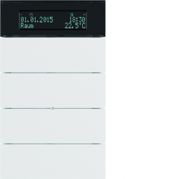 B.IQ Przycisk 4-kr z reg. temp. i wyśw. biały - 75664599 - HAGER