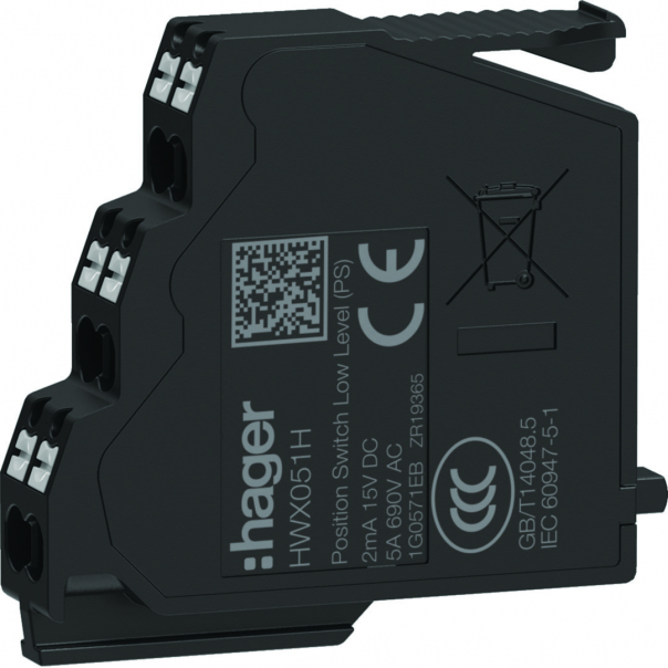 ACB HW Styki sygnalizacji połozenia kasety niskoprądowy (PS) - HWX051H - HAGER - BERKER