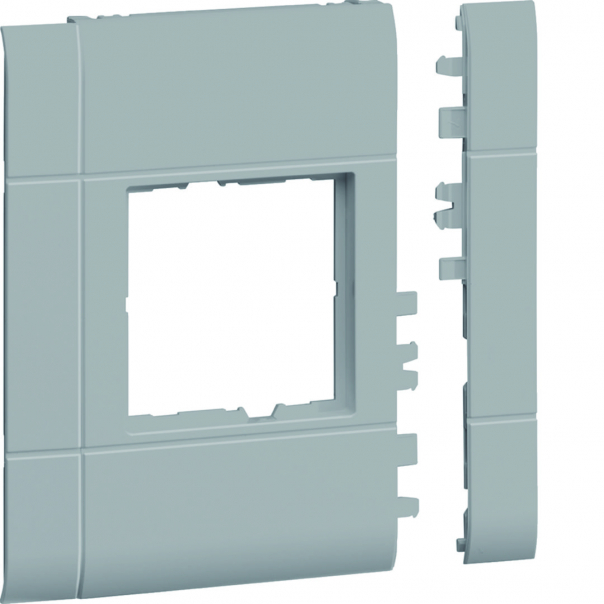 tehalit.WA Maskownica 120mm 1-krotna 50x50mm PC-ABS bezhalogenowy lakier alu - GR1200BLAN - HAGER